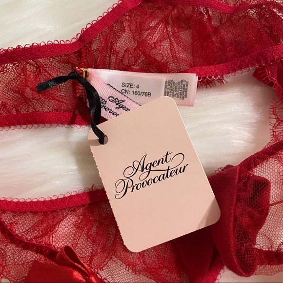 NWT Agent Provocateur Willa Red Brief - Picture 8 of 9
